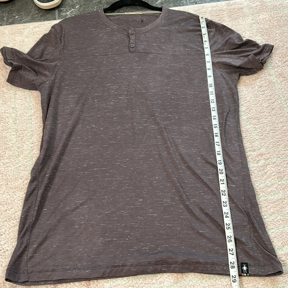 Smartwool Dusty Purple Short Sleeve Tee Wool Hemp Size Large Outdoors Camping - Picture 9 of 14